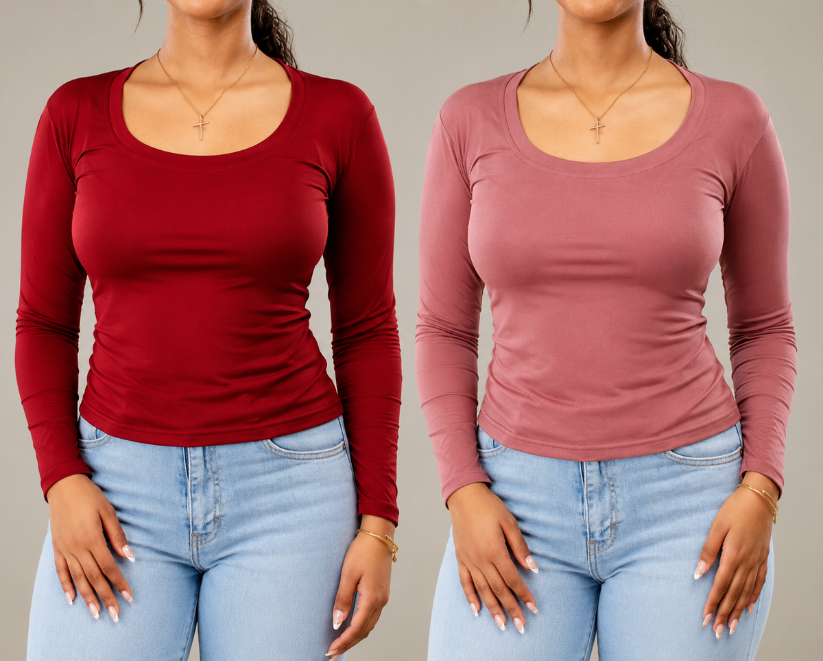 Duo - Burgundy & Rose