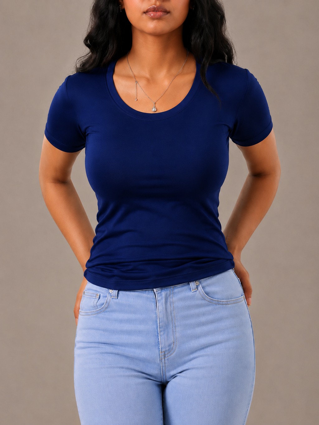 Dark Blue Short sleeve - Low cut