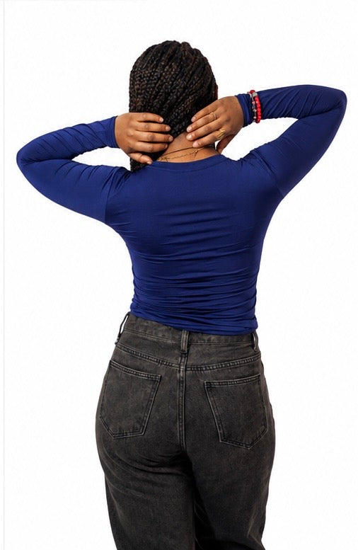 Dark Blue Full Sleeve - Low cut