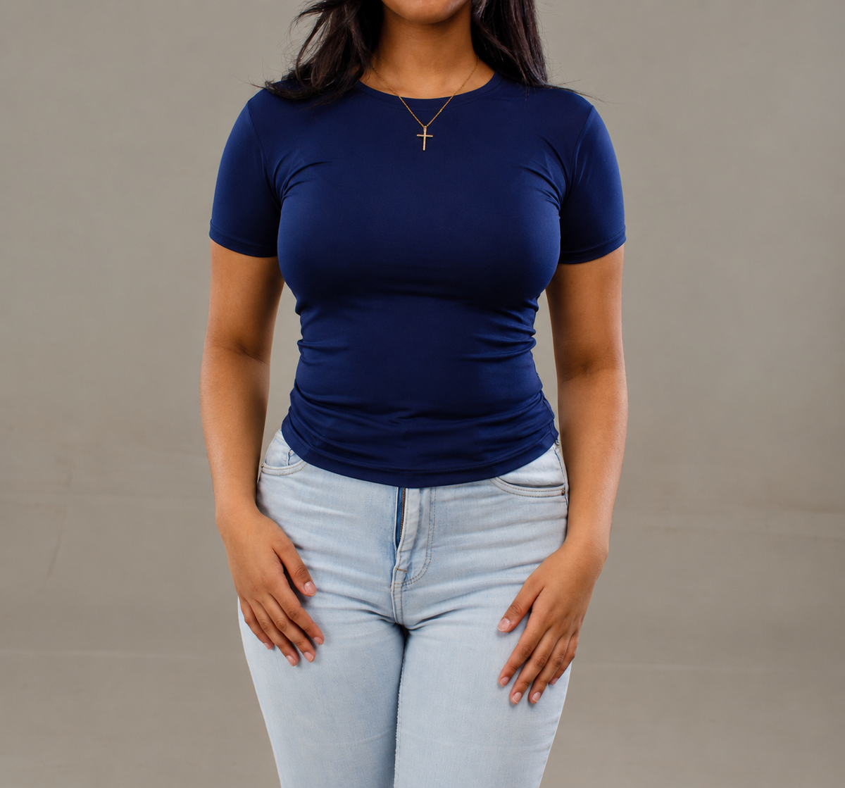 Dark Blue Short sleeve - O neck