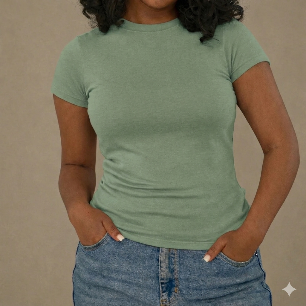 Sage green - Short sleeve