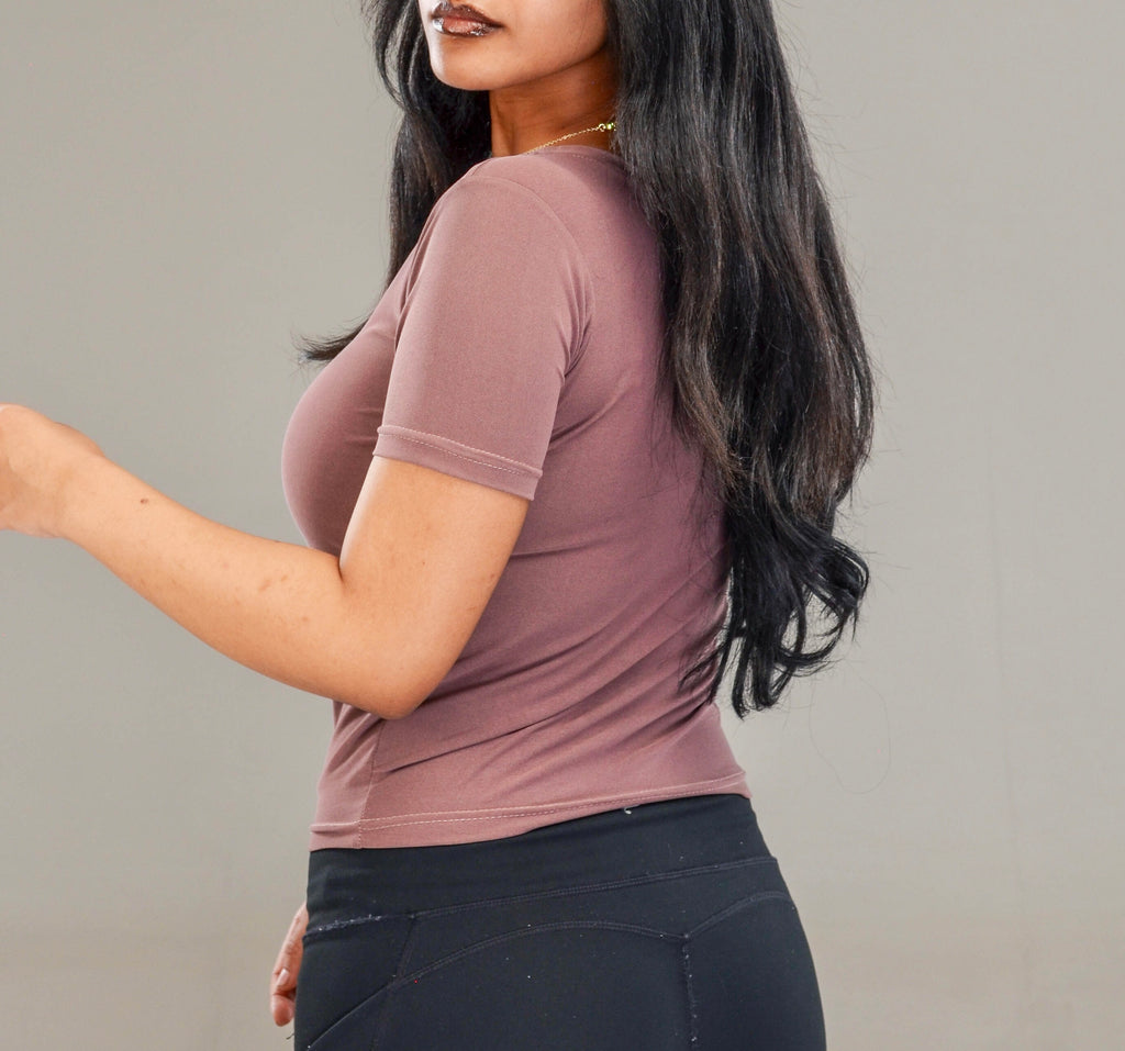 Rose Mauve - Short Sleeve (50% Polyester & Cotton)