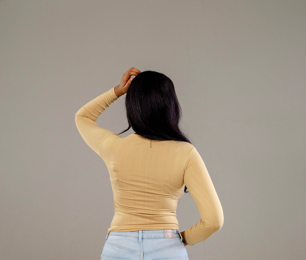 Warm Beige - Full Sleeve (50% Polyester & Cotton) Low Cut