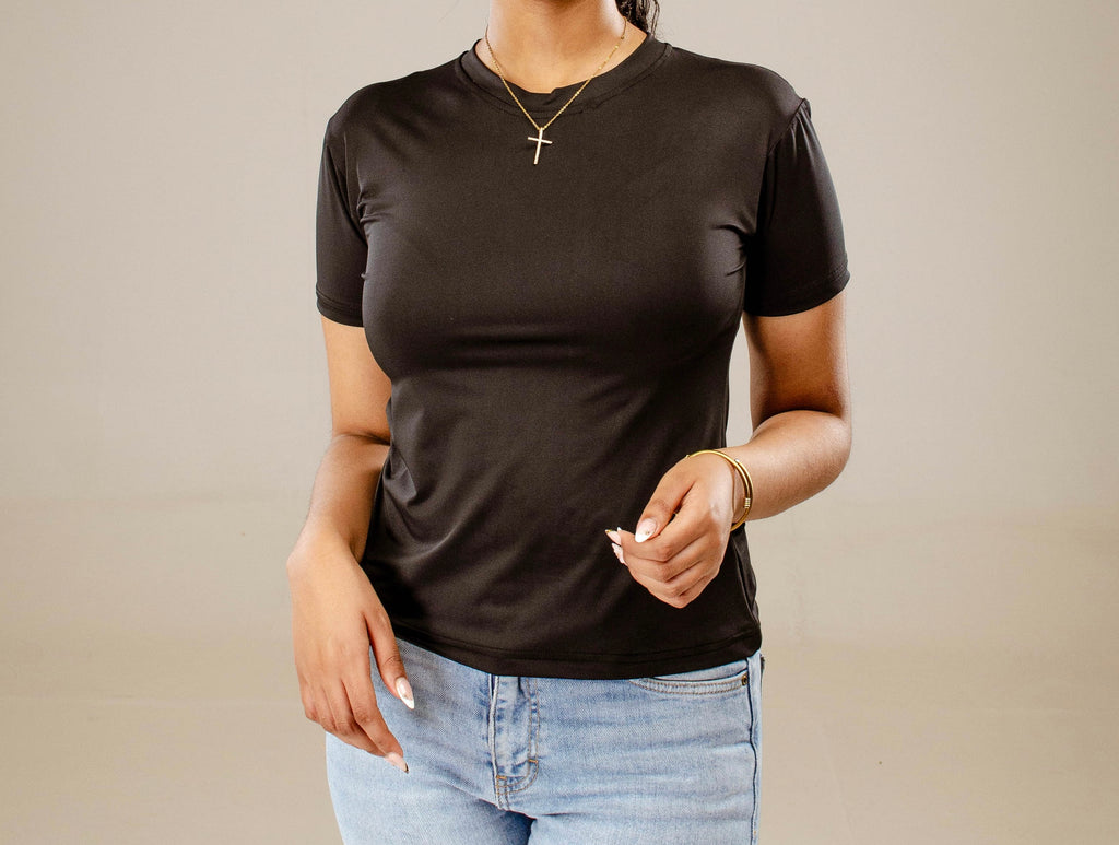 Black Short sleeve - O neck